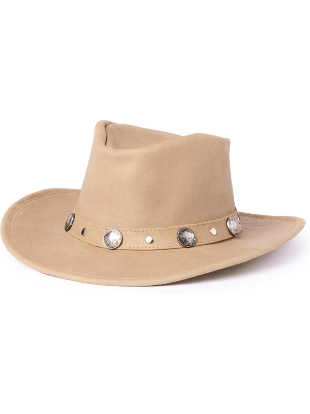 Distressed Buffalo Nickel Leather Hat | Unisex Vintage Style | Boho Chic